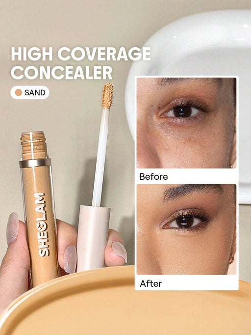 SHEIN SHEGLAM Corrector LíQuido Mate Like Magic De Cobertura Total De 12 Horas, Color Arena - Quierox - Tienda Online