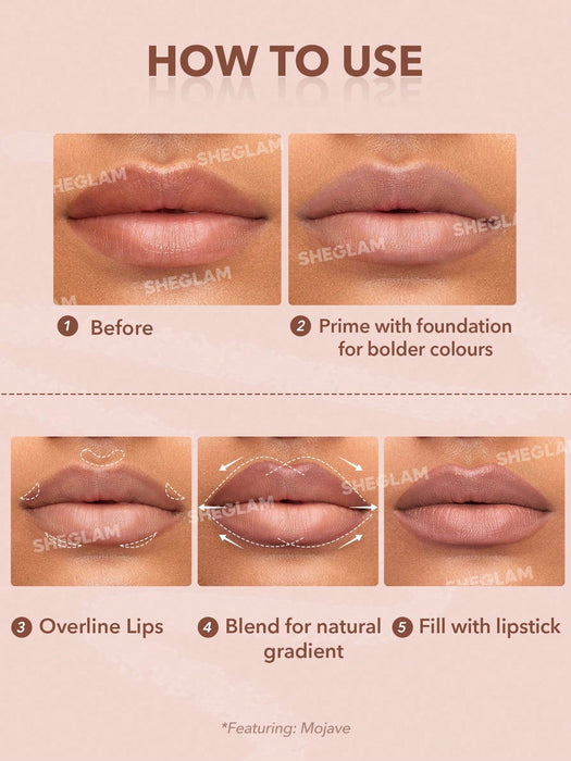 SHEIN SHEGLAM Delineador de labios So Lippy: lápiz delineador de labios mate - Quierox - Tienda Online