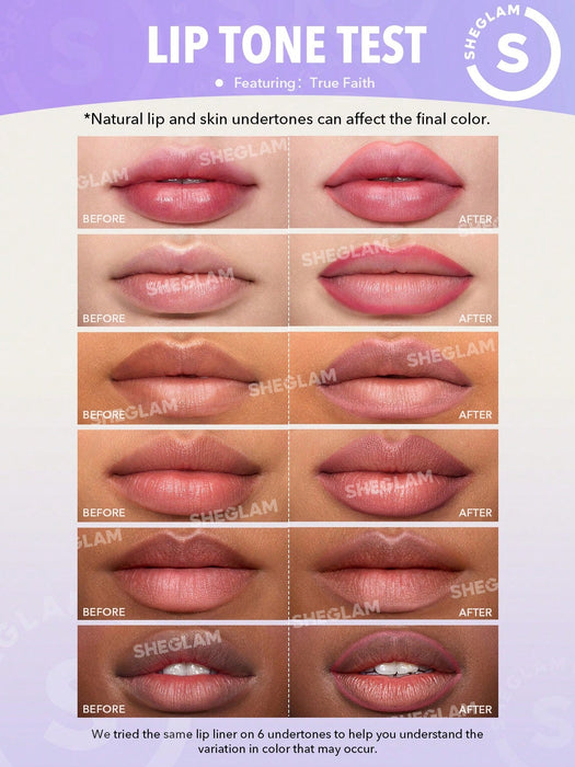 SHEIN SHEGLAM Delineador de labios So Lippy: lápiz delineador de labios mate - Quierox - Tienda Online