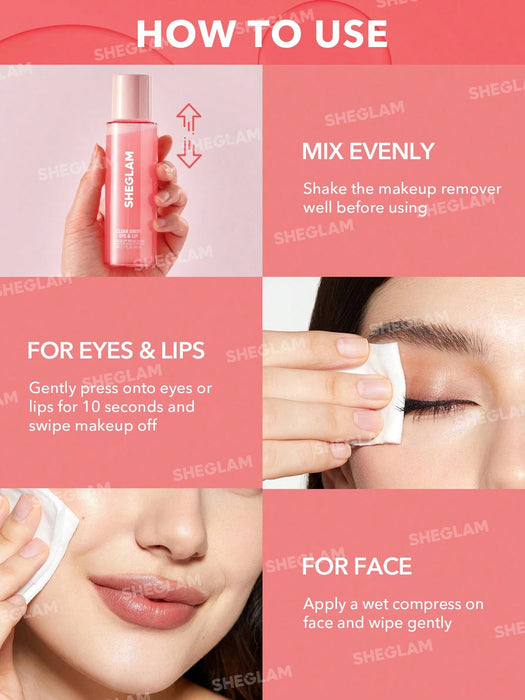 SHEIN SHEGLAM Desmaquillador De Ojos Y Labios Clear Away Desmaquillador - Quierox - Tienda Online
