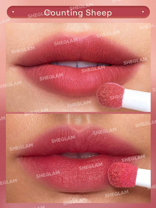 SHEIN SHEGLAM LáPiz Labial LíQuido Mate Con Forma De Almohada Pout Pillow Cushion - Counting Sheep - Quierox - Tienda Online