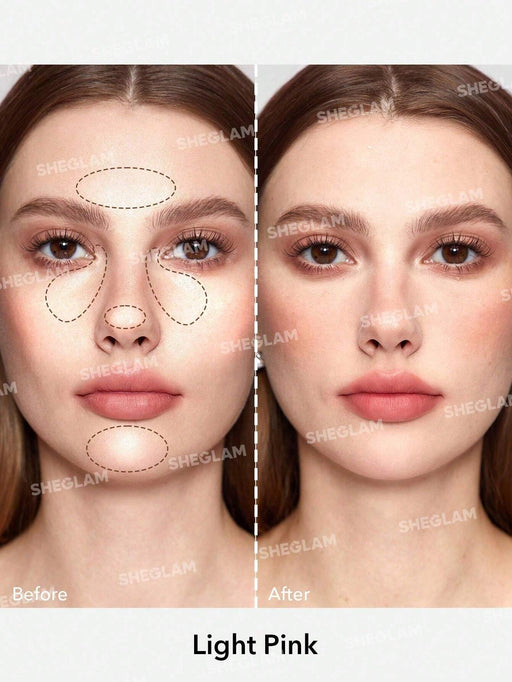 SHEIN SHEGLAM Polvo Fijador Baked Glow - Rosa Claro Control De Aceite Polvos - Quierox - Tienda Online