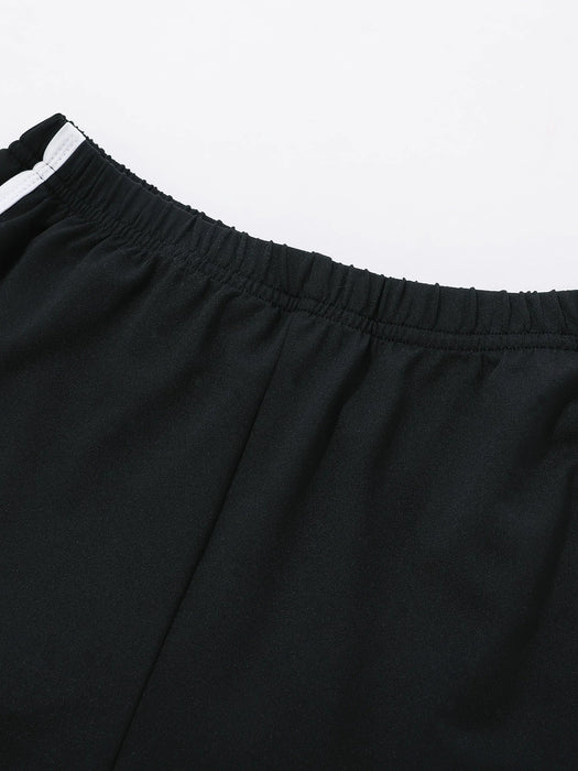 SHEIN Shorts Con Elástico En La Cintura Y Detalles De Contraste Para Niñas - Quierox - Tienda Online