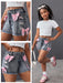 SHEIN shorts vaqueros ajustados estilo casual, vintage Y2K, con aberturas, rasgados - Quierox - Tienda Online