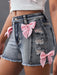 SHEIN shorts vaqueros ajustados estilo casual, vintage Y2K, con aberturas, rasgados - Quierox - Tienda Online