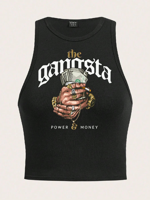 Shein Slaydiva Top de tirantes de corte slim con cuello redondo - Quierox - Tienda Online