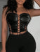 SHEIN Slaydiva Top halter corto con cordones frontales - Quierox - Tienda Online