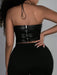 SHEIN Slaydiva Top halter corto con cordones frontales - Quierox - Tienda Online