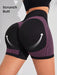 Shein Slayform Pantalones cortos deportivos de cintura ancha con estampado de rayas para mujer - Quierox - Tienda Online