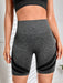 Shein Slayform Pantalones cortos deportivos elásticos con cintura ancha y paneles de contraste - Quierox - Tienda Online