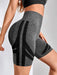 Shein Slayform Pantalones cortos deportivos elásticos con cintura ancha y paneles de contraste - Quierox - Tienda Online