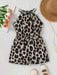 SHEIN SLAYR KIDS Mono corto sin mangas con cuello halter y estampado floral para niñas - Quierox - Tienda Online