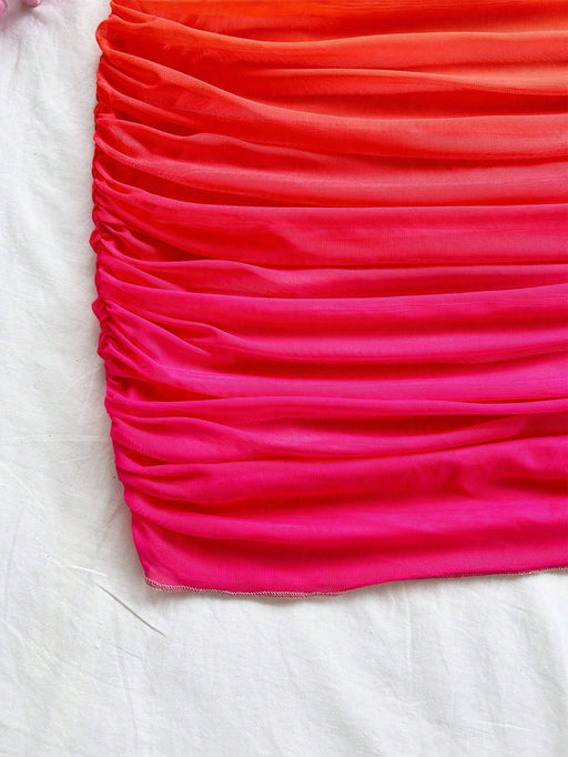 SHEIN Soleia Vestido de punto de malla con estampado de degradado - Quierox - Tienda Online