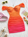 SHEIN Soleia Vestido de punto de malla con estampado de degradado - Quierox - Tienda Online