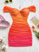 SHEIN Soleia Vestido de punto de malla con estampado de degradado - Quierox - Tienda Online