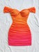 SHEIN Soleia Vestido de punto de malla con estampado de degradado - Quierox - Tienda Online