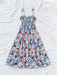 SHEIN Soleia Vestido largo de corte A con estampado retro floral para mujer - Quierox - Tienda Online