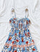 SHEIN Soleia Vestido largo de corte A con estampado retro floral para mujer - Quierox - Tienda Online