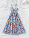 SHEIN Soleia Vestido largo de corte A con estampado retro floral para mujer - Quierox - Tienda Online