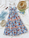 SHEIN Soleia Vestido largo de corte A con estampado retro floral para mujer - Quierox - Tienda Online