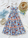 SHEIN Soleia Vestido largo de corte A con estampado retro floral para mujer - Quierox - Tienda Online