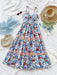 SHEIN Soleia Vestido largo de corte A con estampado retro floral para mujer - Quierox - Tienda Online