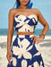 SHEIN SOLERSUN Conjunto de top bandeau fruncido con detalle retorcido en el lateral y falda con volantes y abertura en el muslo - Quierox - Tienda Online
