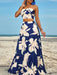 SHEIN SOLERSUN Conjunto de top bandeau fruncido con detalle retorcido en el lateral y falda con volantes y abertura en el muslo - Quierox - Tienda Online