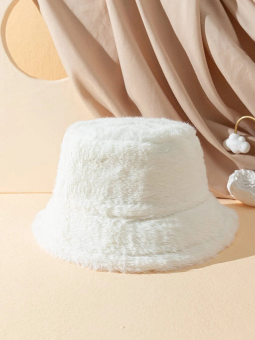 Shein Sombrero de pescador liso y peludo para uso informal - Quierox - Tienda Online