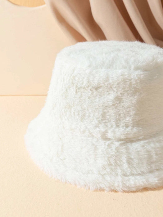 Shein Sombrero de pescador liso y peludo para uso informal - Quierox - Tienda Online