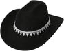 Shein Sombrero de vaquero estilo Fedora con lentejuelas y diamantes de imitación para mujer - Quierox - Tienda Online