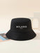 Shein sombrero tipo cubo unisex con estampado de letras Milano - Quierox - Tienda Online