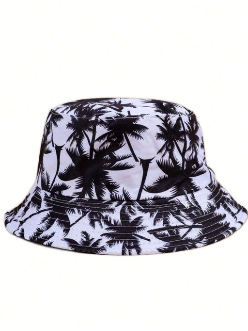 Shein Sombrero unisex reversible con estampado de palmeras, fiestas en la playa - Quierox - Tienda Online