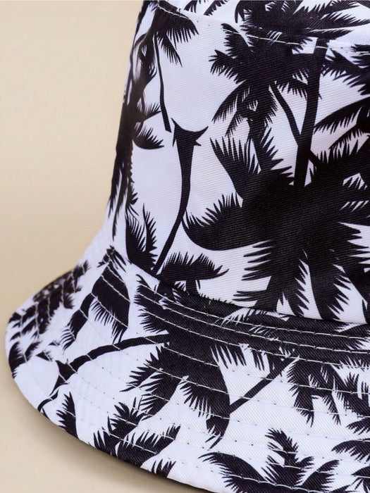 Shein Sombrero unisex reversible con estampado de palmeras, fiestas en la playa - Quierox - Tienda Online