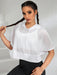 SHEIN Sport Camiseta deportiva con capucha y cordón ajustable de manga murciélago sin sujetador para gimnasio - Quierox - Tienda Online
