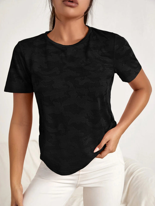 SHEIN Sport Gameset Camiseta deportiva sin costuras con espalda cruzada - Quierox - Tienda Online