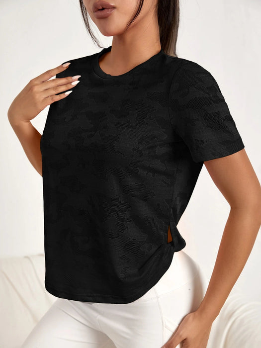 SHEIN Sport Gameset Camiseta deportiva sin costuras con espalda cruzada - Quierox - Tienda Online