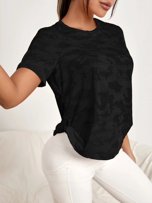 SHEIN Sport Gameset Camiseta deportiva sin costuras con espalda cruzada - Quierox - Tienda Online