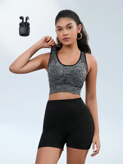 SHEIN Sport Pantalones cortos deportivos de cintura alta sin costuras Seamluxe - Quierox - Tienda Online
