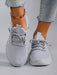 SHEIN STEPREACH Zapatillas deportivas casuales para mujer de otoño/invierno, transpirables, cómodas, ligeras, con cordones - Quierox - Tienda Online