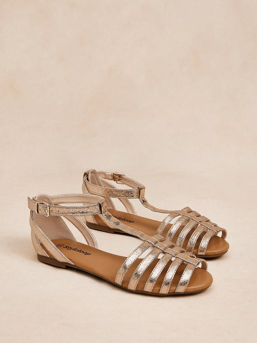 SHEIN Styleloop Sandalias planas para mujer, estilo bohemio - Quierox - Tienda Online