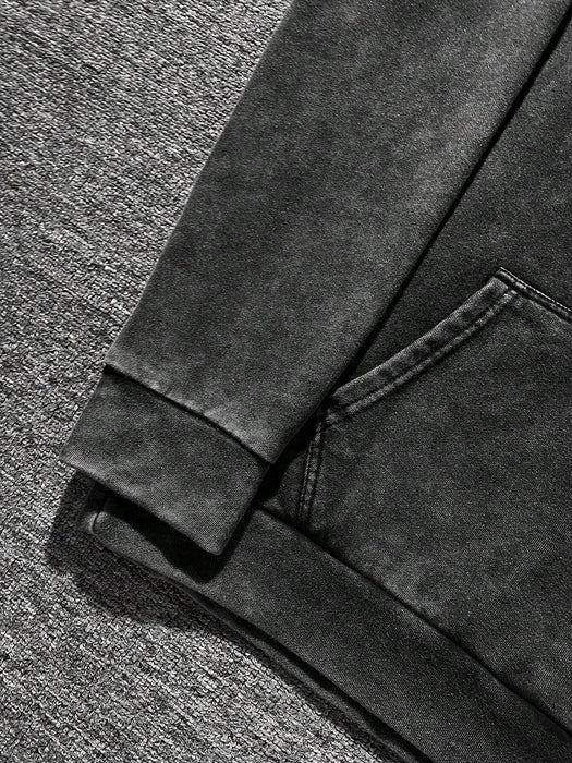 Shein Sudadera con capucha casual vintage para hombre con estampado de logo de coche, para otoño - Quierox - Tienda Online