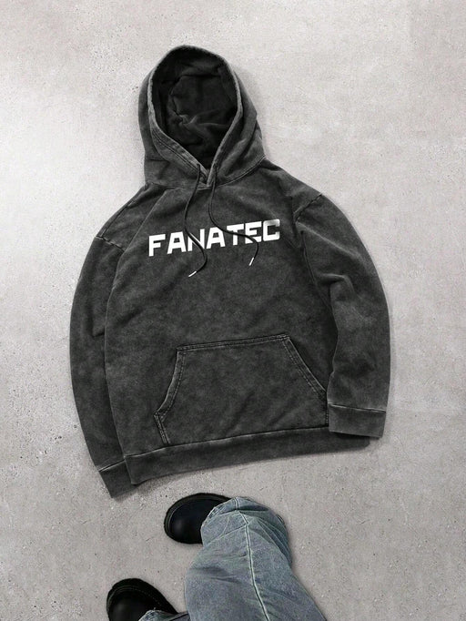 Shein Sudadera con capucha casual vintage para hombre con estampado de logo de coche, para otoño - Quierox - Tienda Online