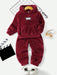 SHEIN Sudadera con capucha y bolsillo tipo canguro con letras cosidas para bebé niño - Quierox - Tienda Online