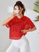 SHEIN Sudadera de manga corta con capucha de malla de color liso para mujer - Quierox - Tienda Online