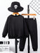 SHEIN Sudadera, pantalones deportivos y gorro con estampado de esqueleto para niño - Quierox - Tienda Online