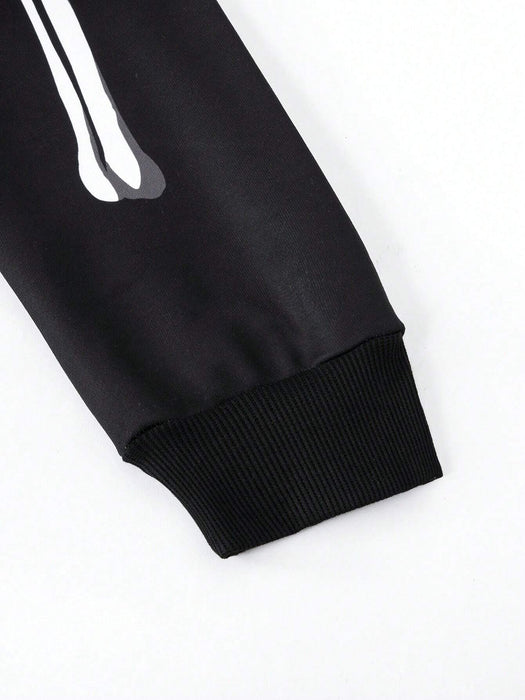 SHEIN Sudadera, pantalones deportivos y gorro con estampado de esqueleto para niño - Quierox - Tienda Online