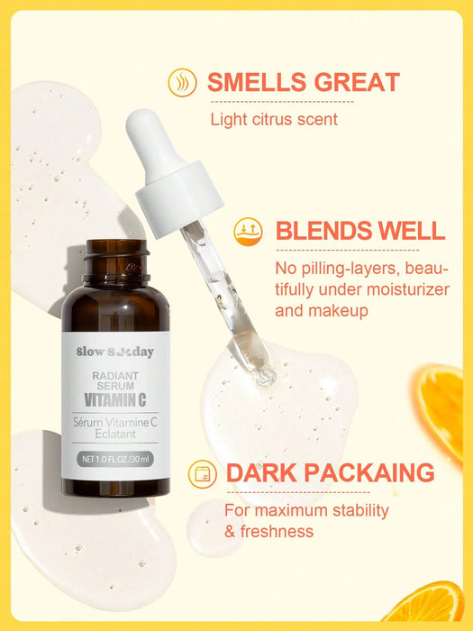 Shein Suero de vitamina C radiante SlowSunday para hidratación profunda, 30ml - Quierox - Tienda Online