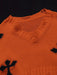 SHEIN Suéter de jacquard con flecos y cuello en V para niñas preadolescentes, ropa de calle de otoño/invierno - Quierox - Tienda Online