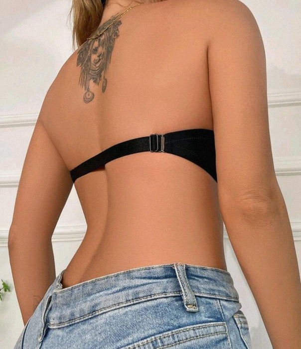 Shein Sujetador sólido con aros y sin tirantes y cierre frontal - Quierox - Tienda Online